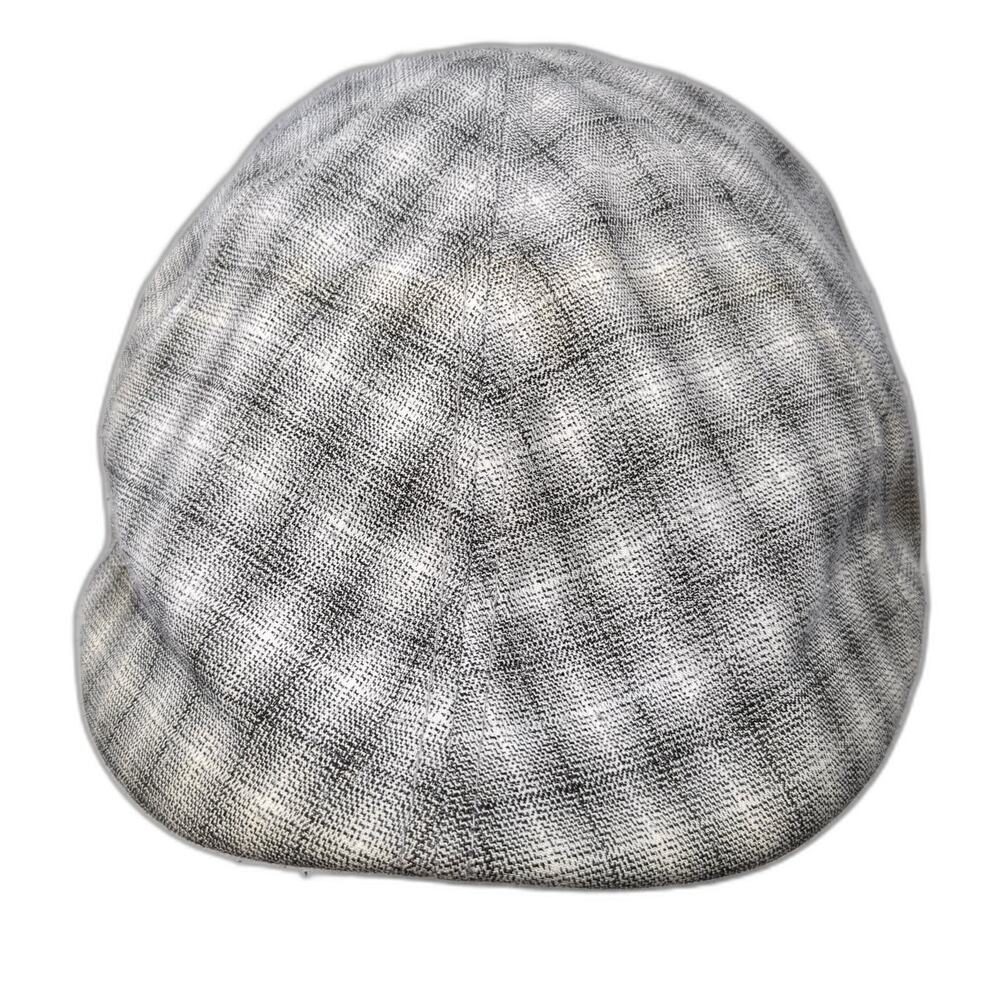 Free Authority Fitted Flat Newsboy Cap Gray Large Plaid Outdoor Blank